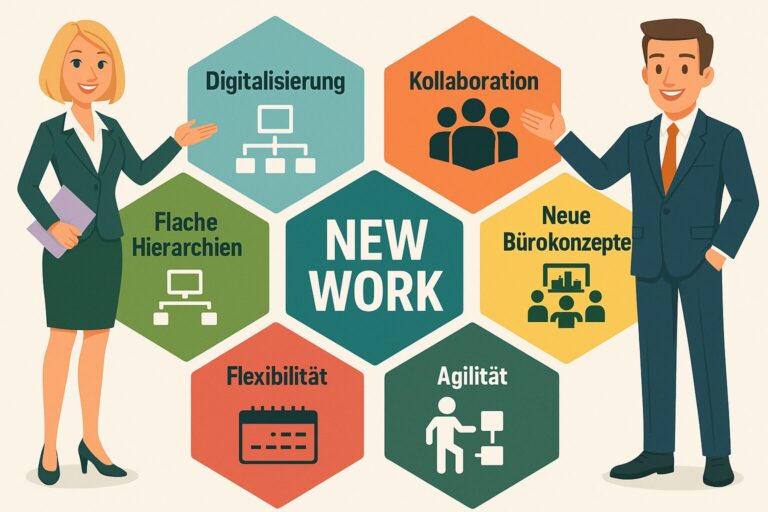Diese Grafik zeigt übersichtlich, wie die Firma Kontek das Thema New Work versteht.